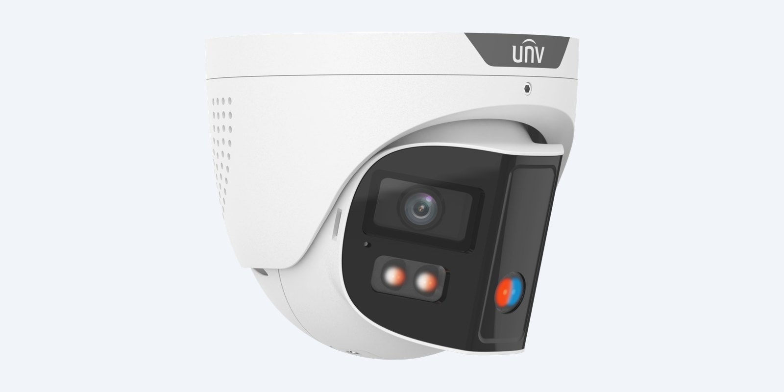 Uniview IPC3K28SE-ADF28KMC-DL-I0 8MP 180° dual-lens turret camera, side view