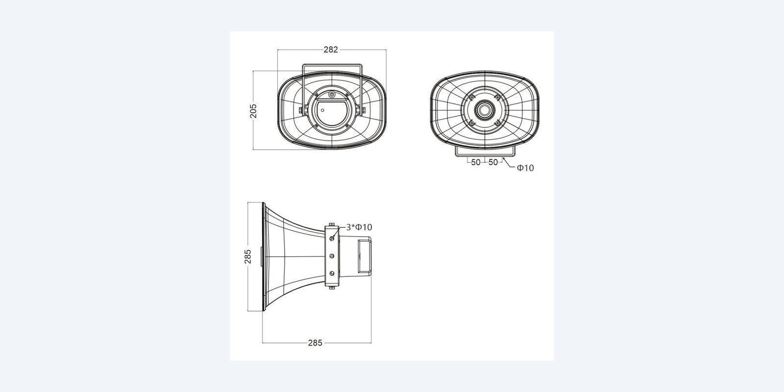 Uniview IPS302030-S dimension drawing