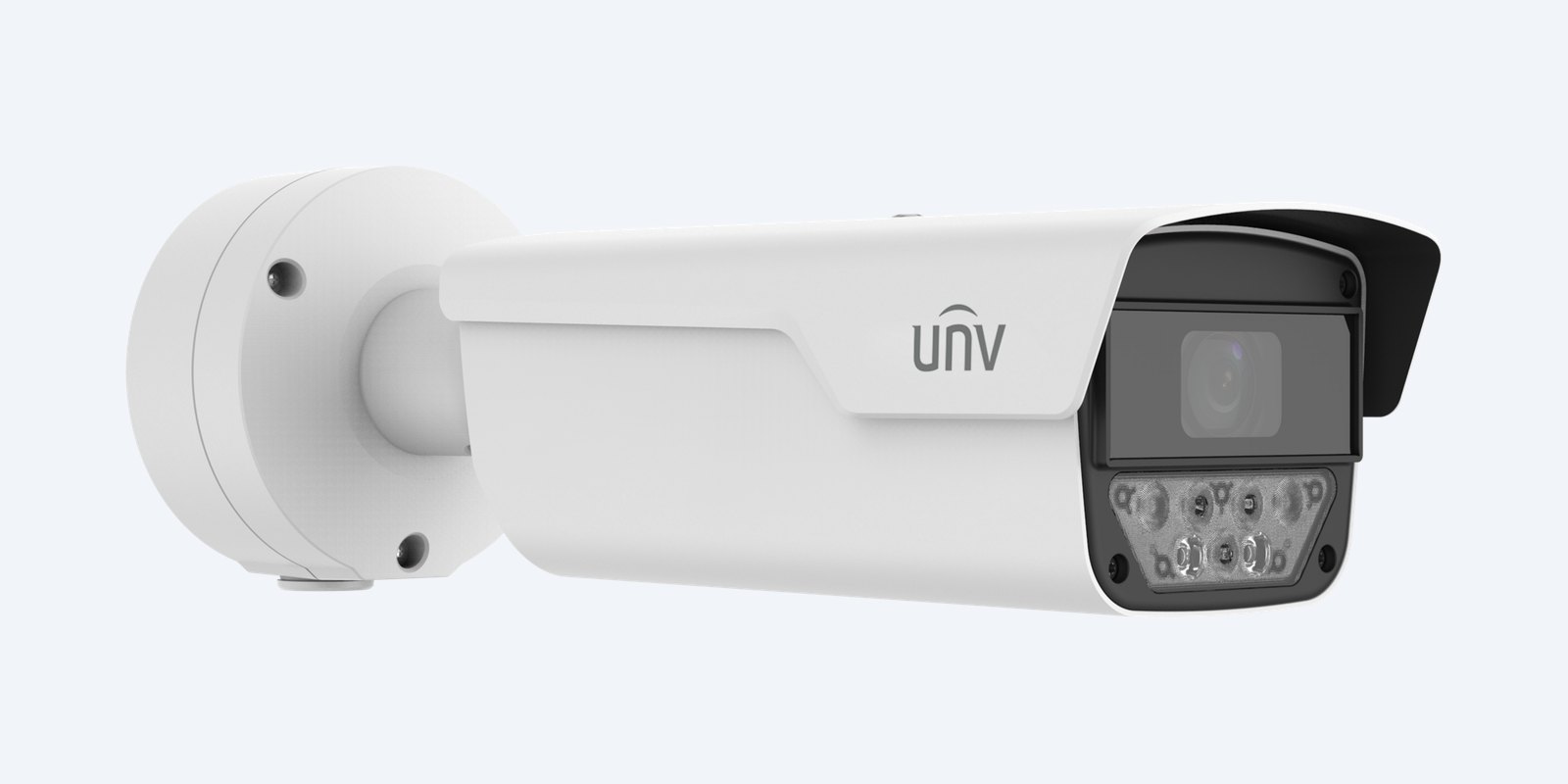 Uniview PKC2641-Z28-IR-P 4MP LPR number plate camera, side view