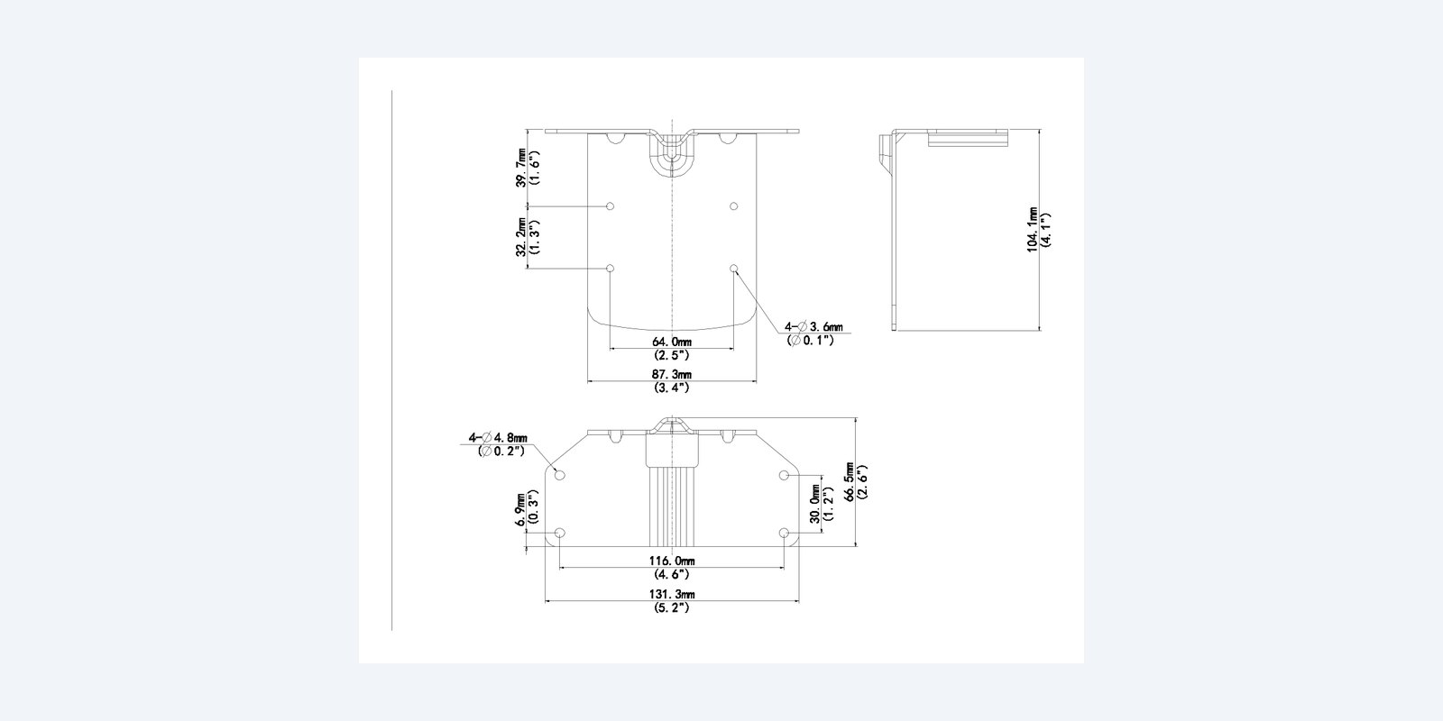 Uniview TR-CM06-D dimension drawing