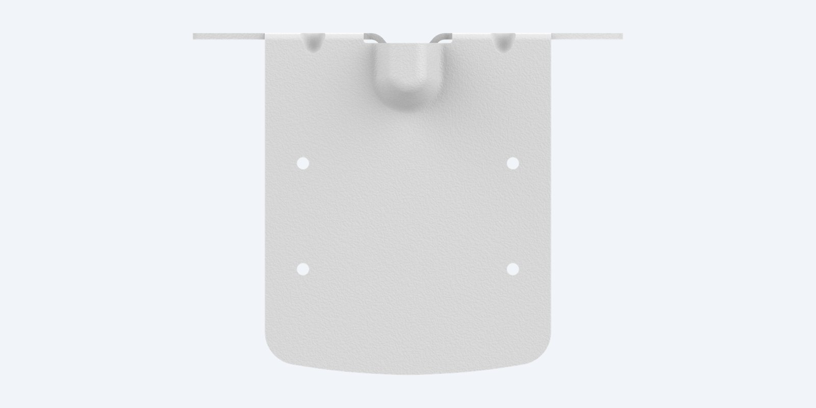 Uniview TR-CM06-D bracket from the front, showing the camera plate and its fixing holes