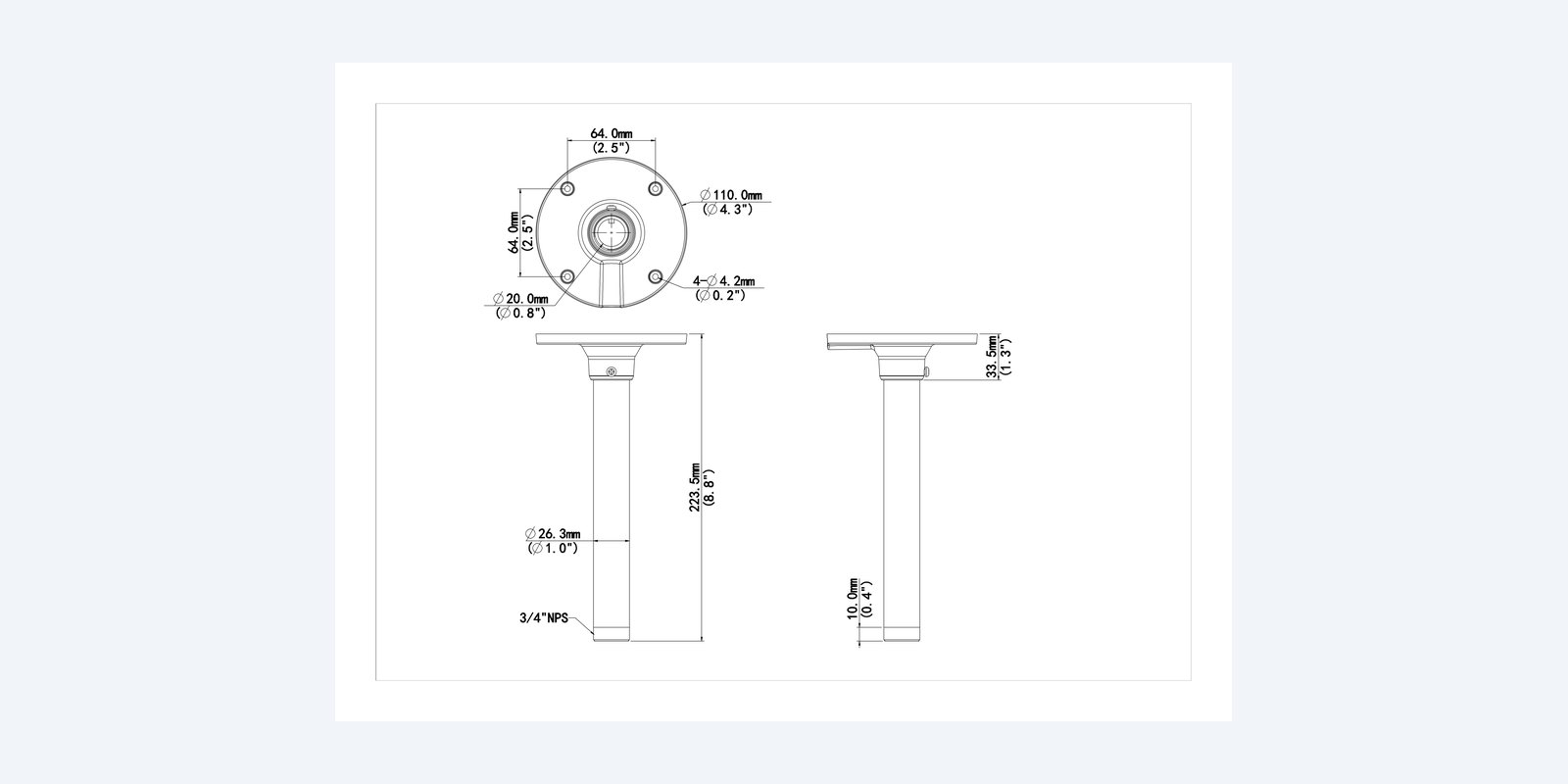 Uniview TR-CM24-IN dimension drawing