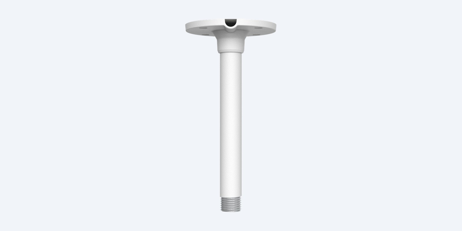 Uniview TR-CM24-IN pendant mount from the front, showing the ceiling plate and pole
