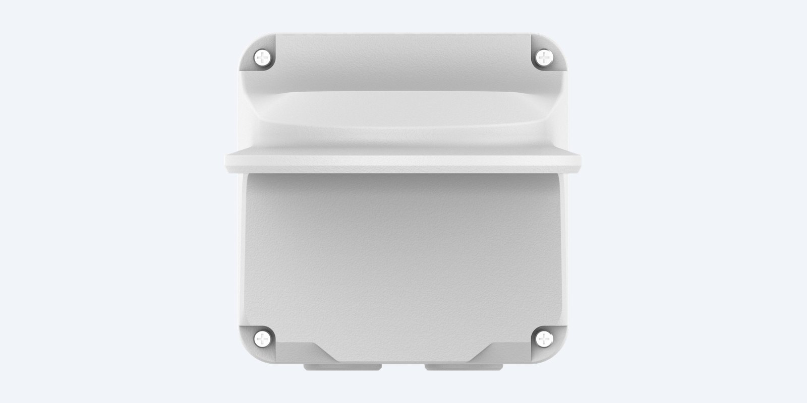 Uniview TR-JB07/WM03-F-IN-V2-BK seen from the front, showing the junction box and its screw-on cover (photo shows the white version)