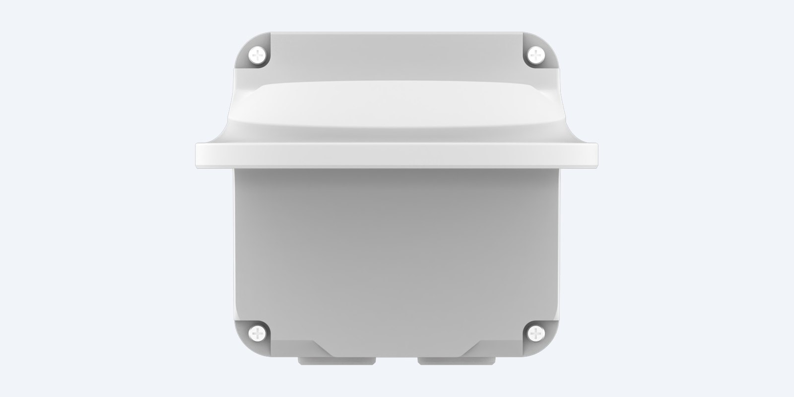 Uniview TR-JB07/WM04-B-IN-V2 seen from the front, showing the junction box and its screw-on cover