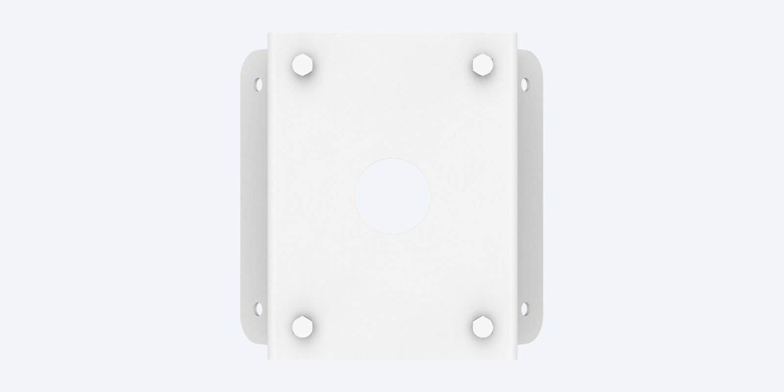 Uniview TR-UC08-A-IN front face with four bolts and centre cable hole
