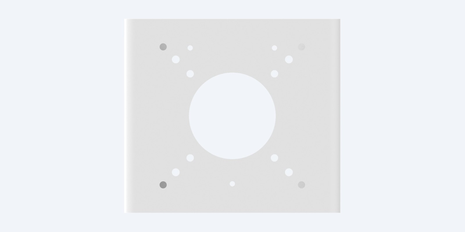 Uniview TR-UP06-B-IN front plate with UP arrow, M4 holes and Ø40 mm cable hole
