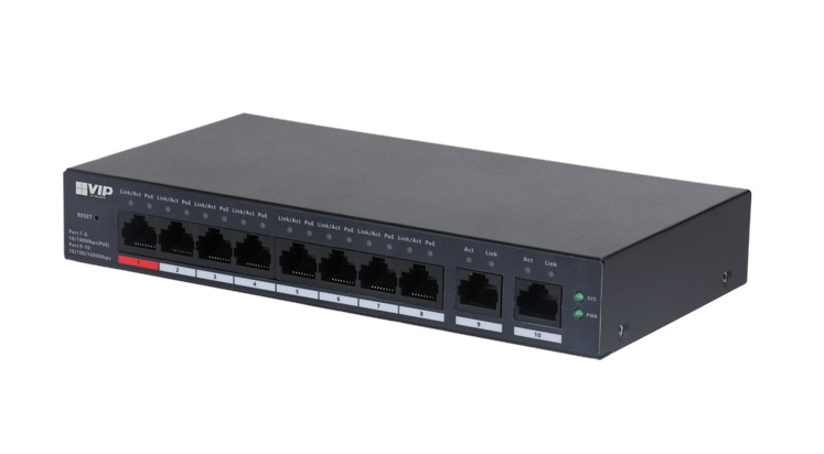 VIP Vision VSPOE-SWA8C 8‑Port Fast PoE Switch