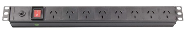 VIP Vision RMC‑PB8 1U 8‑Outlet Rack Power Board