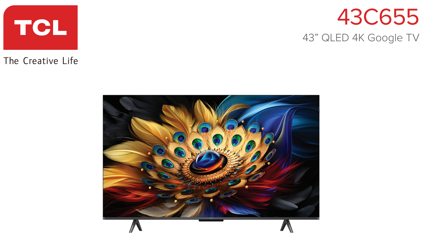 TCL TVTCL43‑4K6 43‑inch QLED Smart TV