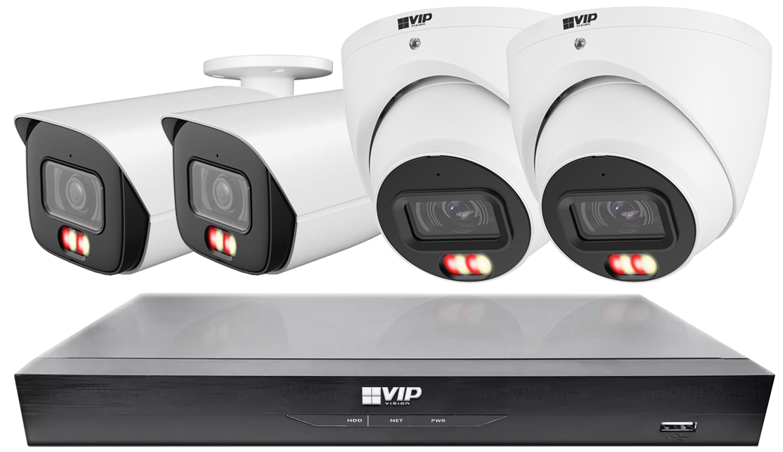 VIP Vision V8100 8MP AI NVR kit with fixed lens cameras Australia