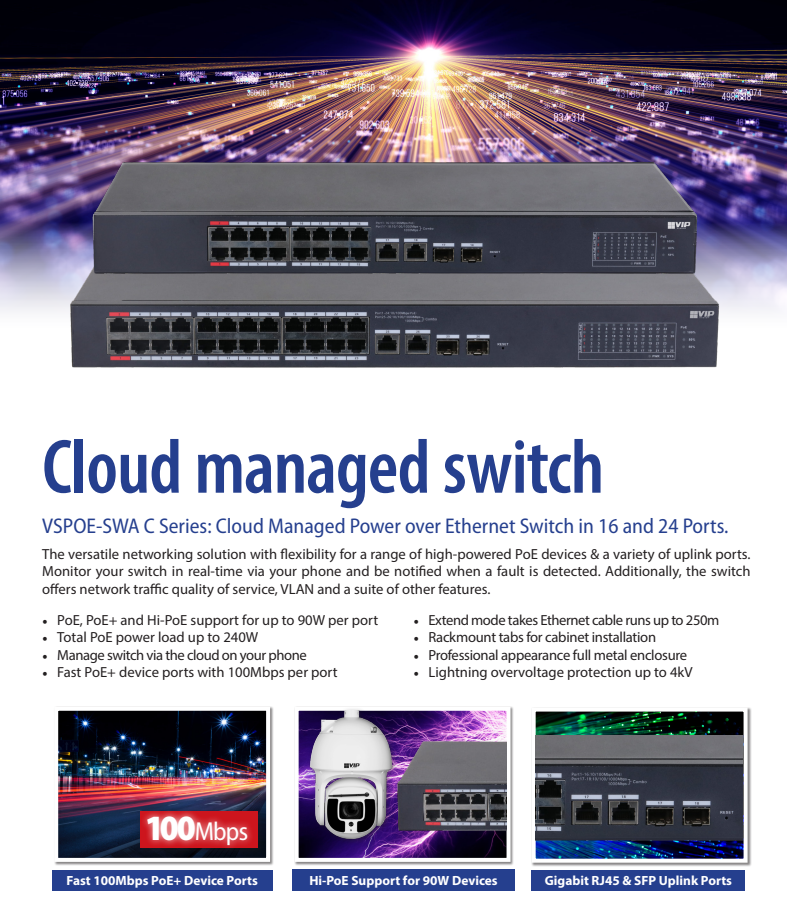 VIP Vision VSPOE-SWA24C Switch
