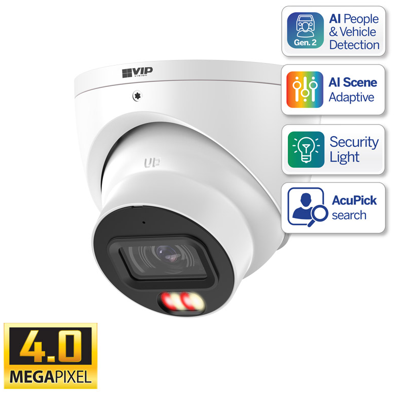 VIP Vision VSIPP-4DIRG-I3 4MP AI Fixed Turret IP Camera