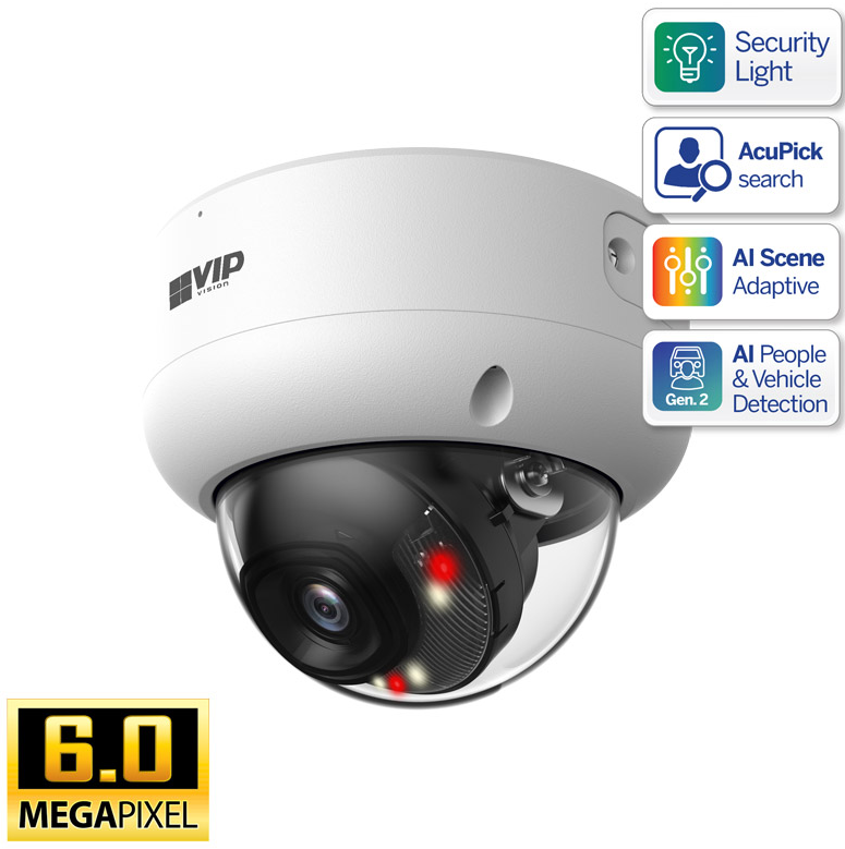 VIP Vision VSIPP-6DIRD-I3 6MP Fixed Vandal Dome Camera